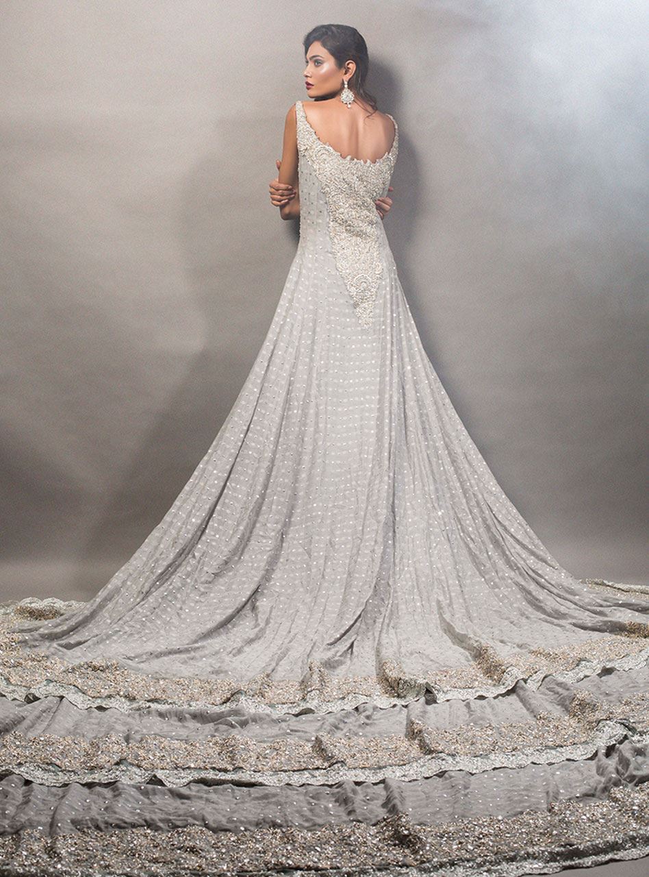 Ash Grey Fully Embellished Dress - Image 2