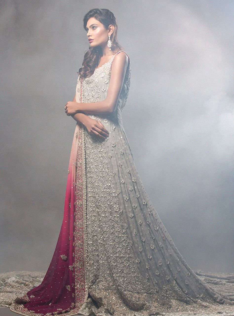 Ash Grey Fully Embellished Dress - Image 3