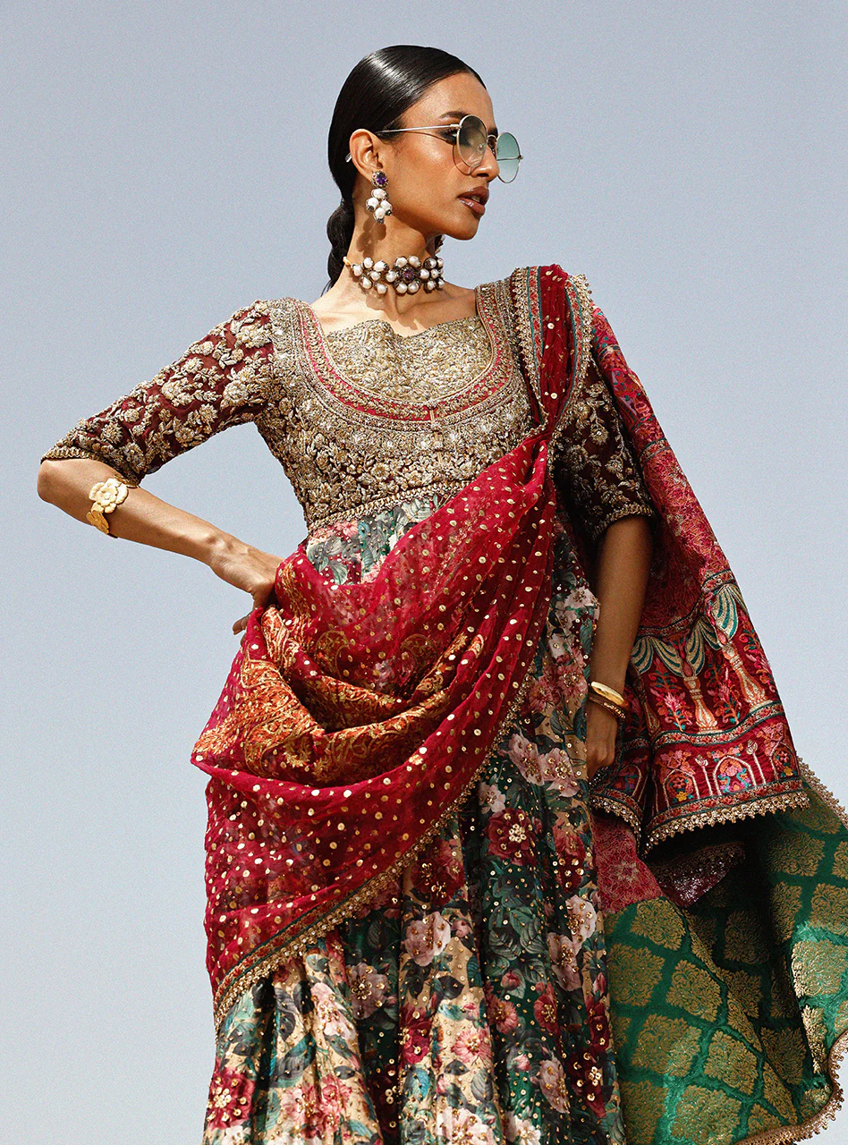Crimson Scarlet Anarkali - Image 3
