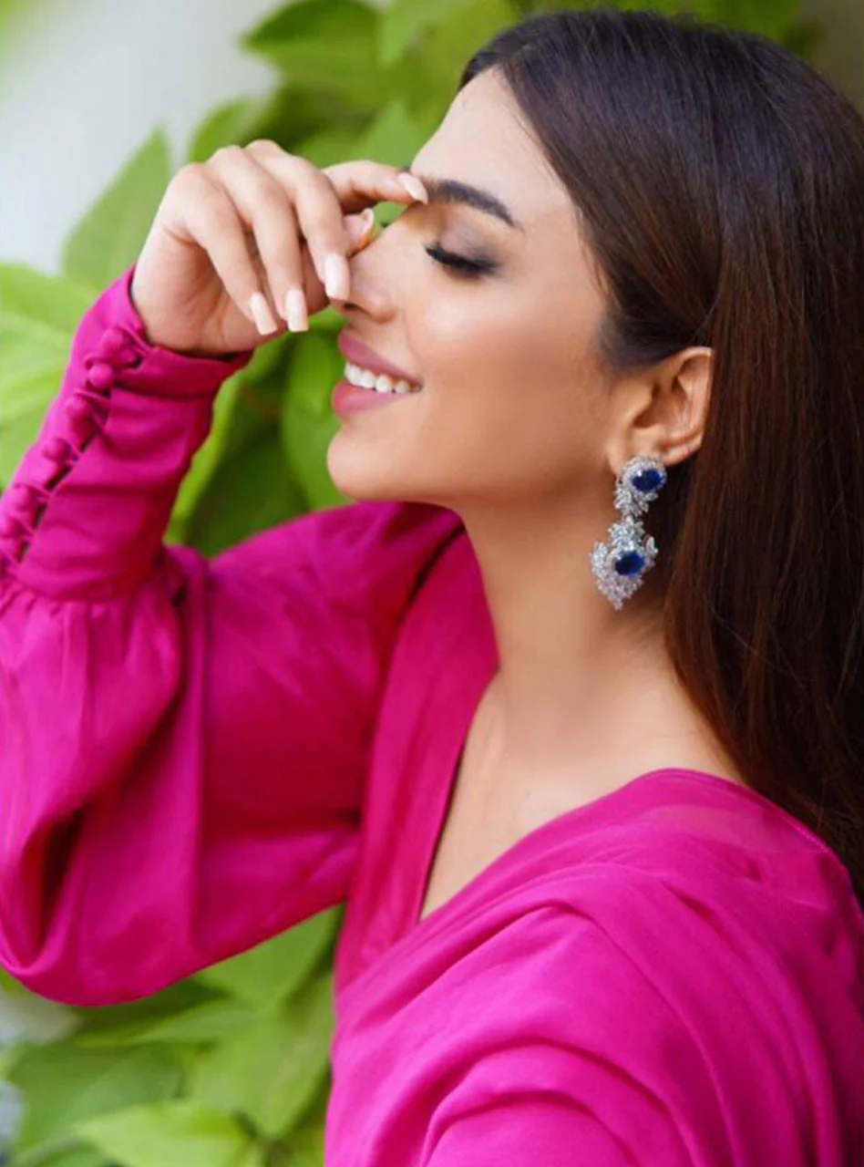 Fuschia Pink Saree - Image 2