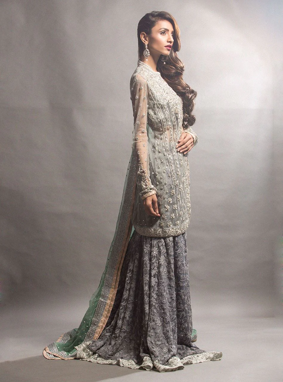 Grey Jacket With Charcoal Grey Dhaka - Image 3