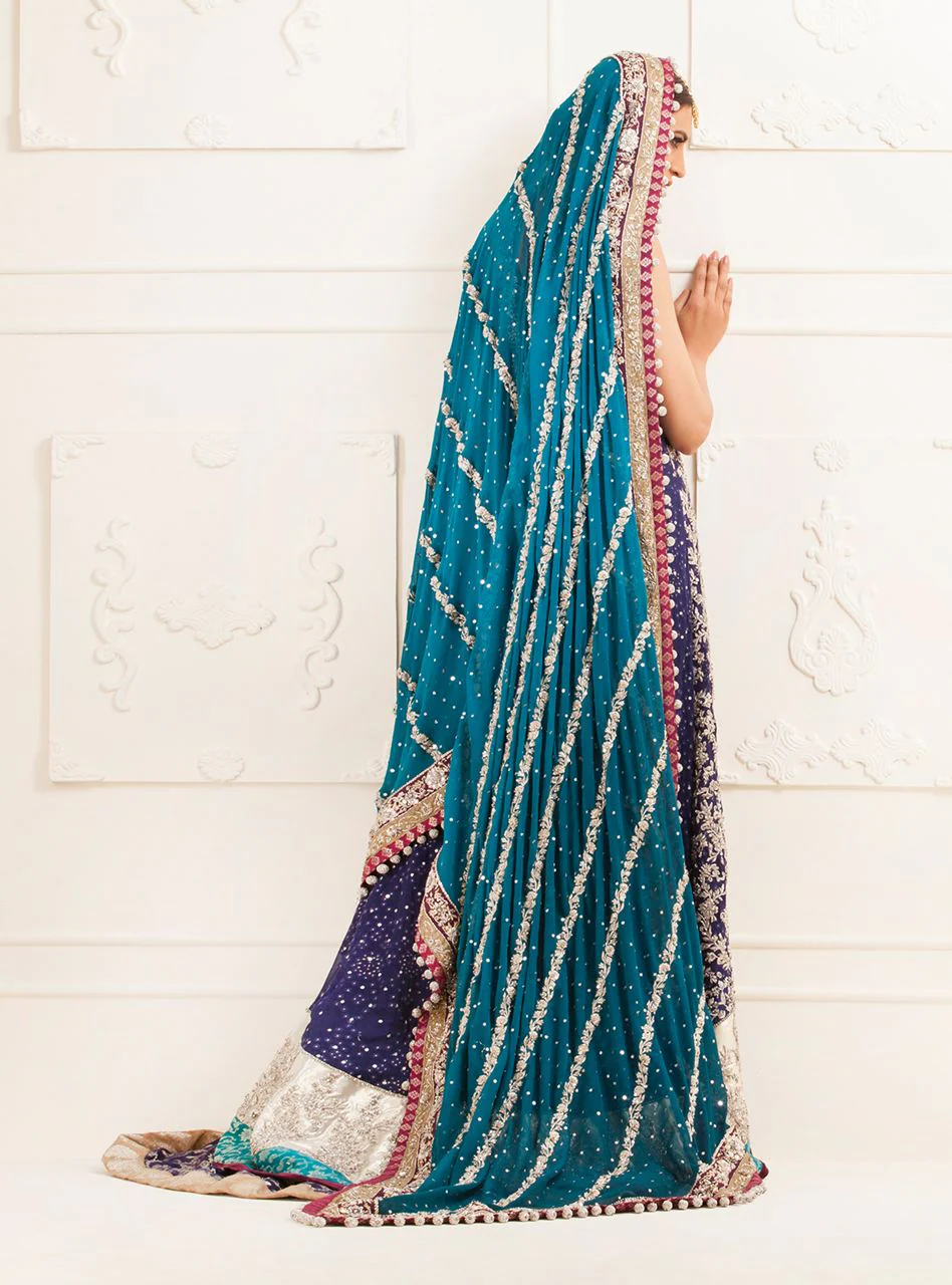 Navy Blue Mesuri Front Open Dress - Image 5