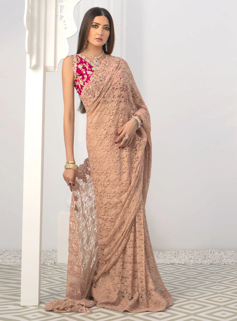 Ravishing Rose Saree - Image 2