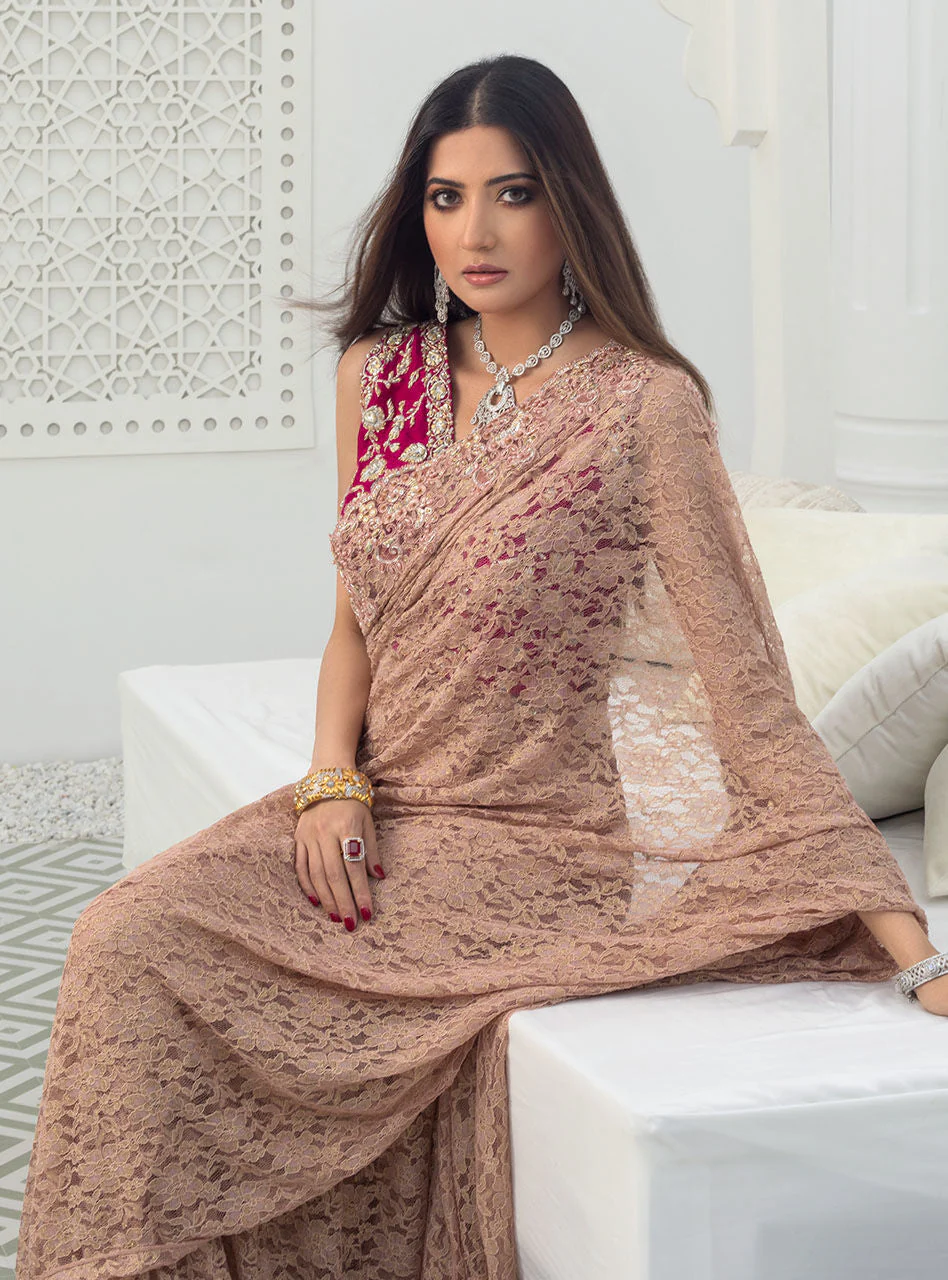 Ravishing Rose Saree - Image 4