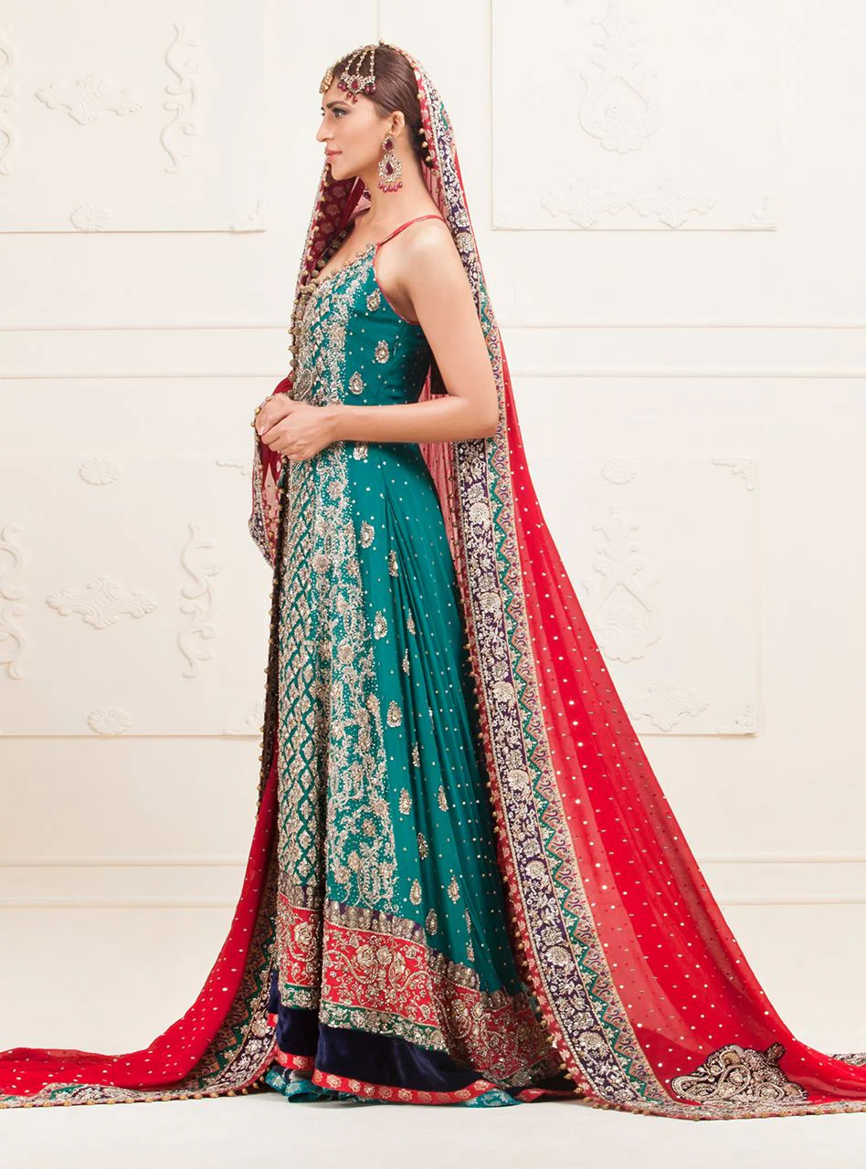 Turquoise Spaghetti Strapped Dress - Image 3