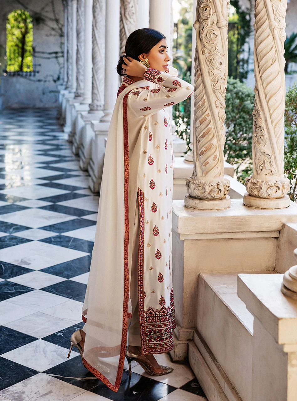 White Orchid Kashmiri Embroidery - Image 4