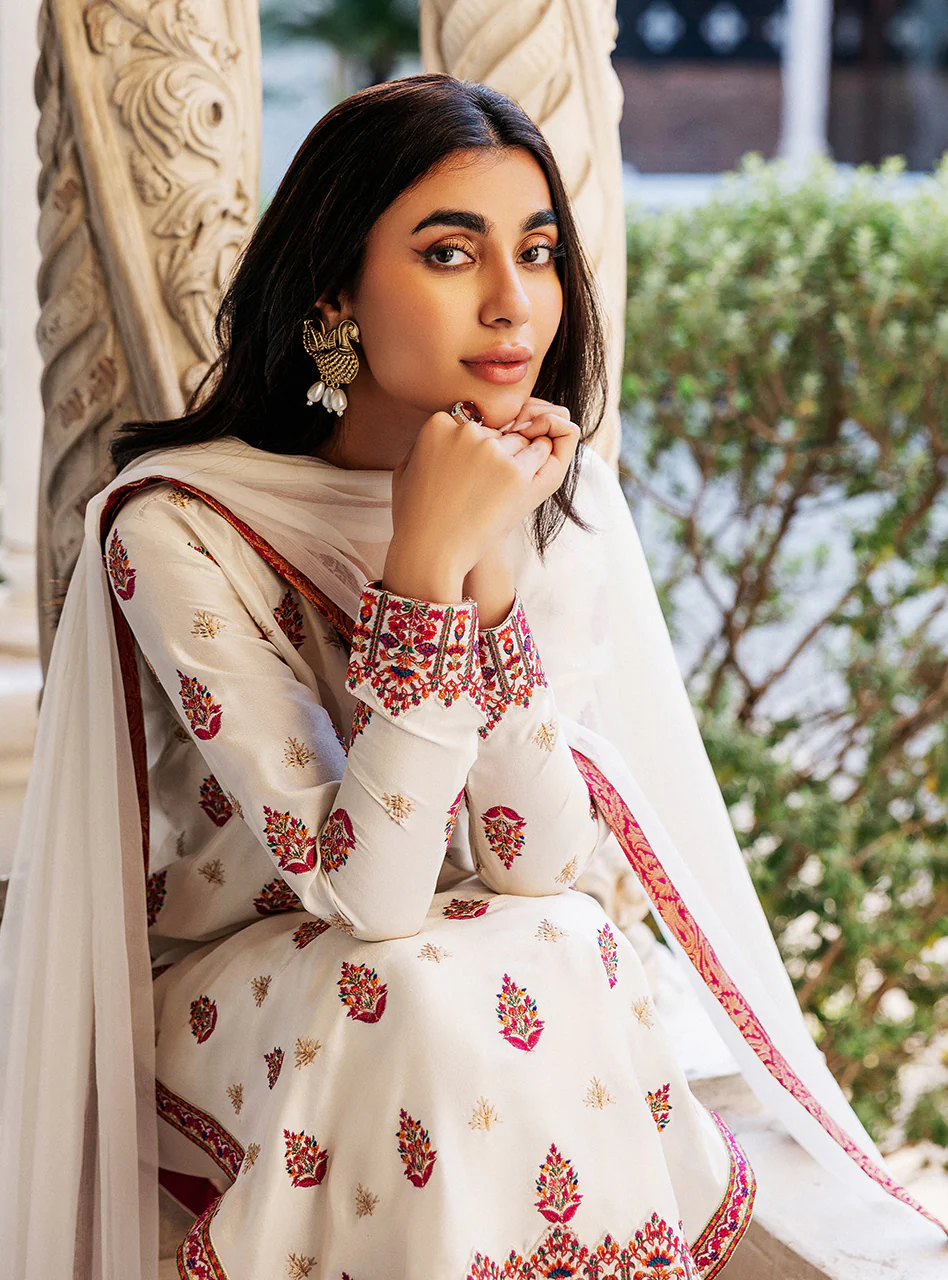 White Orchid Kashmiri Embroidery - Image 7